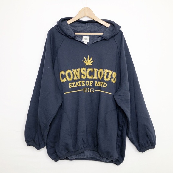 BDG Ryder State Of Mind Navy blue, hooded sweatshirt - Picture 8 of 15